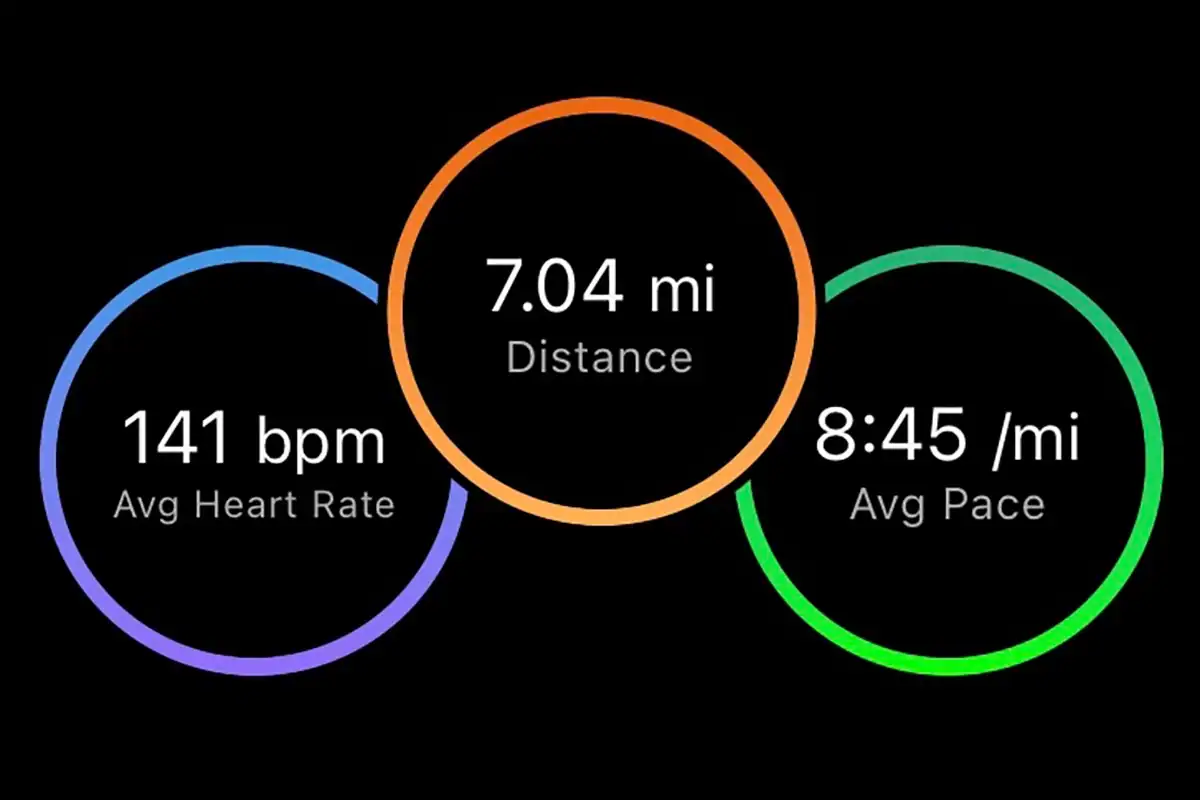 running by time or distance graphic on garmin connect app