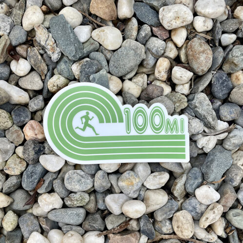 100 mile sticker - green