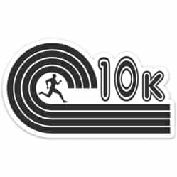 10k Running Sticker, 10k runner sticker on light background