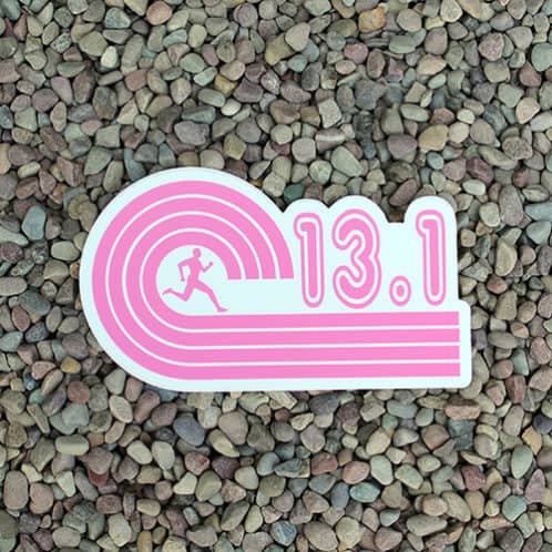 13.1 Running Sticker Pink - website