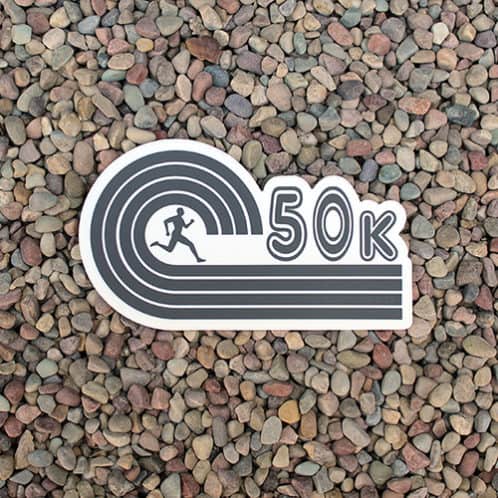 50K Running Sticker Black - website
