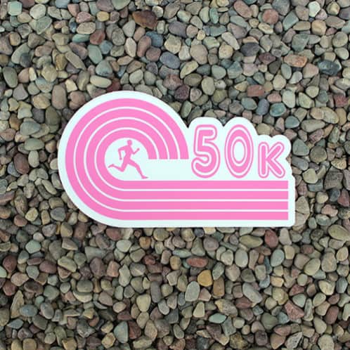 50K Running Sticker Pink - website