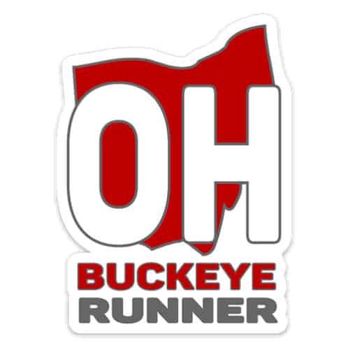 Buckeye Running Sticker, Buckeye Runner Sticker on light background