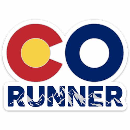 Colorado Running Sticker, Colorado Runner Sticker on light background