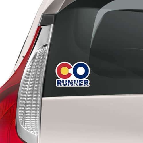 Colorado Sticker on back of car mockup