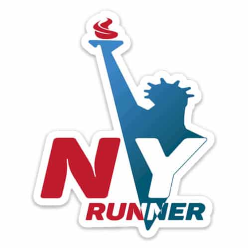 New York Running Sticker, New York Runner Sticker on light background
