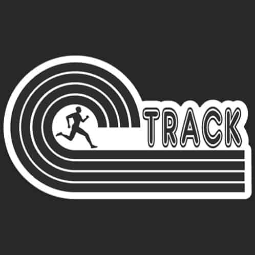 Track Running Sticker, Track Runner Sticker on dark background