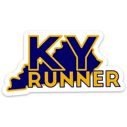 Kentucky Running Sticker, Kentucky Runner Sticker on light background