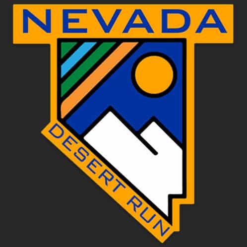 Nevada Running Sticker, Nevada Runner Sticker on dark background