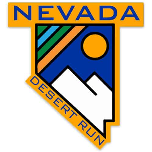 Nevada Running Sticker, Nevada Runner Sticker on light background