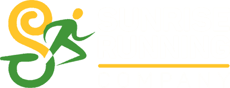 Sunrise Running Company logo with white text - large size