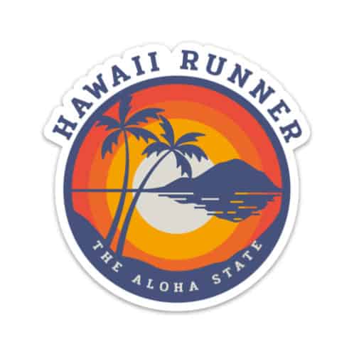 Hawaii Running Sticker