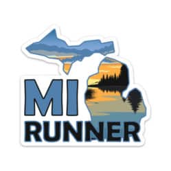Michigan Running Sticker