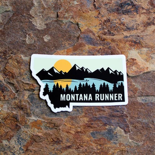 Montana Running Sticker image for use on website