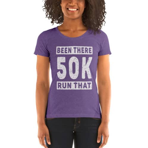 Purple Been There Run That 50k T-Shirt from Sunrise Running Company