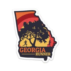 Georgia Runner Sticker on white