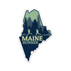 Maine Runner Sticker on white