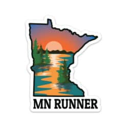 Minnesota Runner Sticker on white