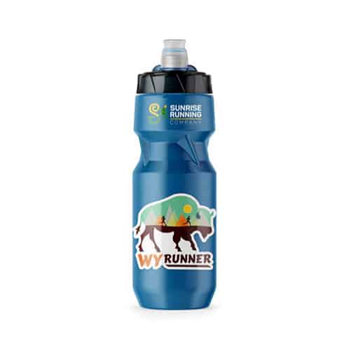 Wyoming Running Sticker on sport bottle