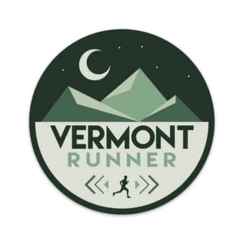 Vermont Runner sticker on light background