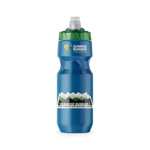Vermont Mountain Running Sticker on sport bottle