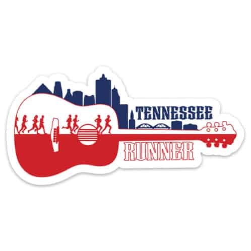 Tennessee Runner Sticker on white