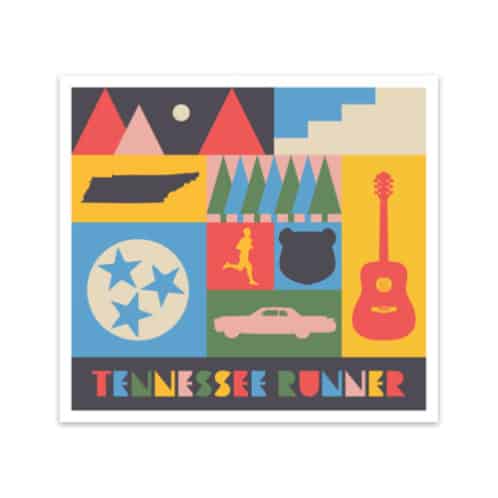 Tennessee Runner Sticker on white