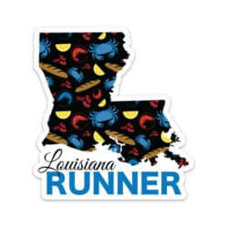 Louisiana Runner Sticker on white