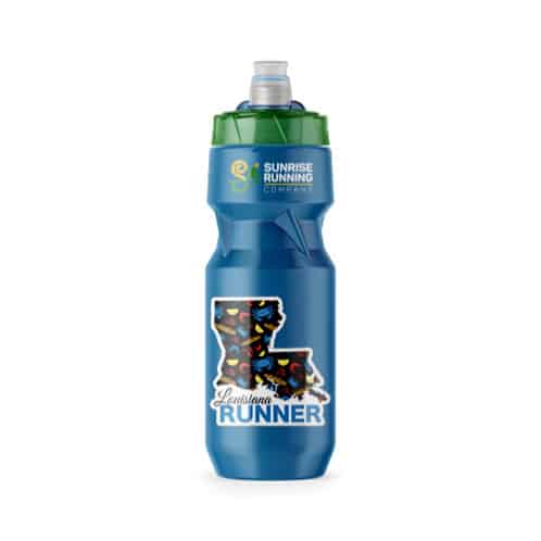 Louisiana Running Sticker on sport bottle