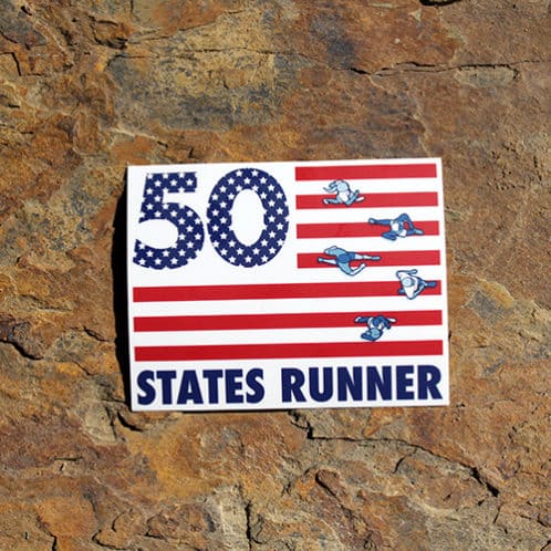 50 States Running Sticker