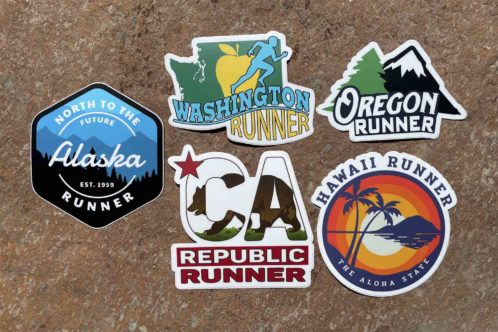 50 States Running Sticker Collection