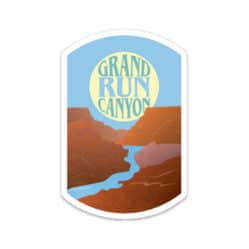 Run Grand Canyon sticker on white background