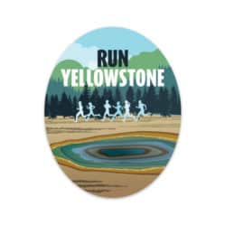 Run Yellowstone Sticker - product on white bg
