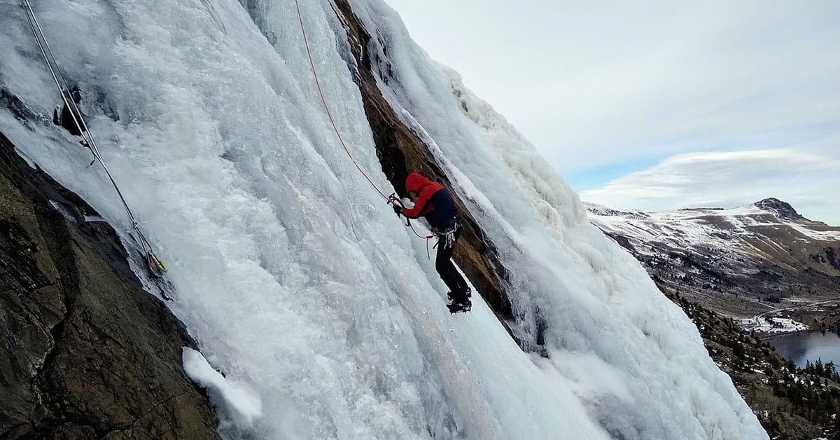 Ayush Sobti ice climbing