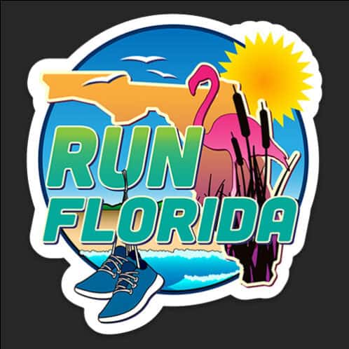 Florida Coast Running Sticker, Florida Coast Sticker