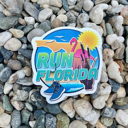 Florida Coast Running Sticker, Florida Coast Sticker