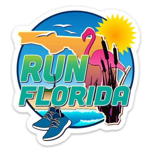 Florida Coast Running Sticker, Florida Coast Sticker