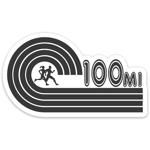 black 100 mile car magnet