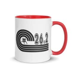 26.2 marathon mug red