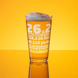 26.2 Marathon Measures Pint Glass