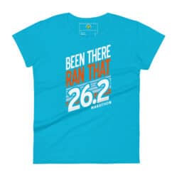 Women’s Been There Ran That 26.2 T-Shirt - Caribbean Blue