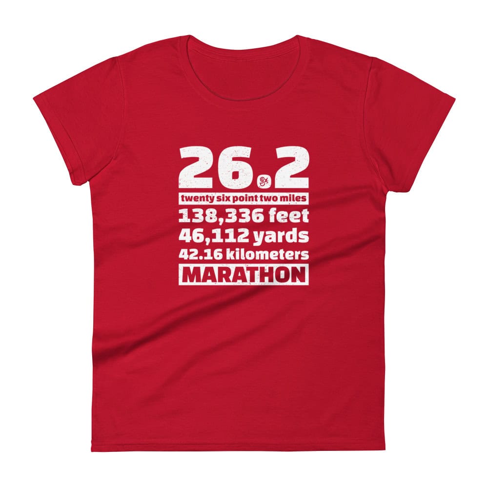 Women's 26.2 Marathon Measures T-Shirt - True Red