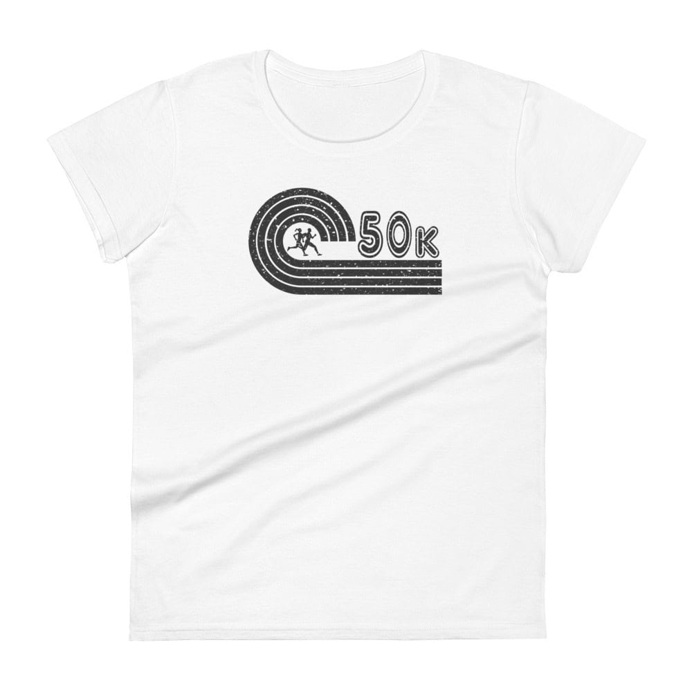 Women's Retro 50K Ultramarathon T-Shirt - White