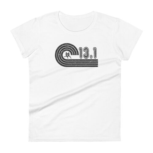 Women's Retro 13.1 Half Marathon T-Shirt - White