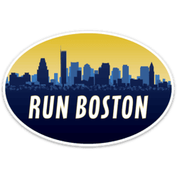 Run Boston Oval Sticker