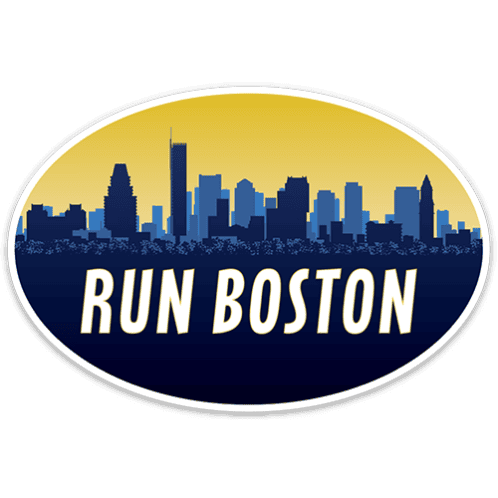 Run Boston Oval Sticker