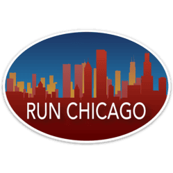 Run Chicago Oval Sticker