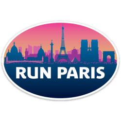 Run Paris Oval Sticker