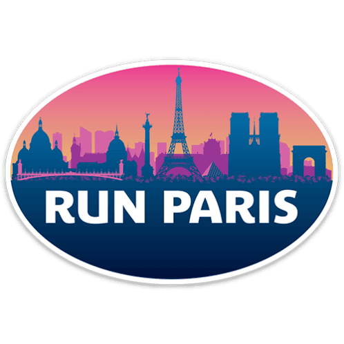 Run Paris Oval Sticker