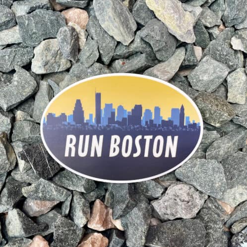 Run Boston Oval Sticker